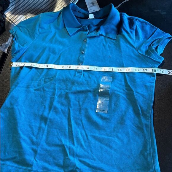 Calvin Klein Polo  NWT Size Large Y2K blue - Picture 8 of 9